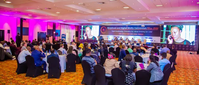 Delegates at the 2022 Broadcast and Digital Media Convention, as pictured in the Southern Africa 2026 event banner.